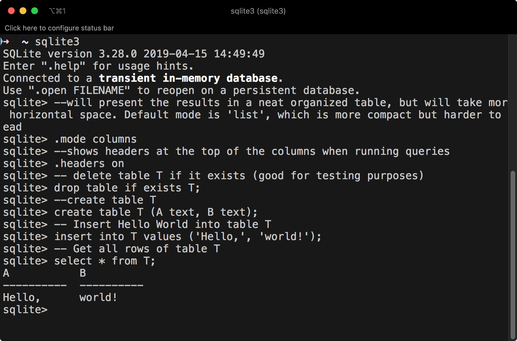 Sqlite3 Drop All Rows